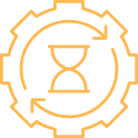 Icon cog hourglass